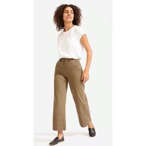 EVERLANE high rise wide leg pants size 00 tan brown